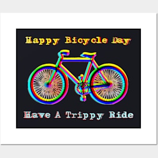 Happy Bicycle Day Have A Trippy Bike Ride Posters and Art